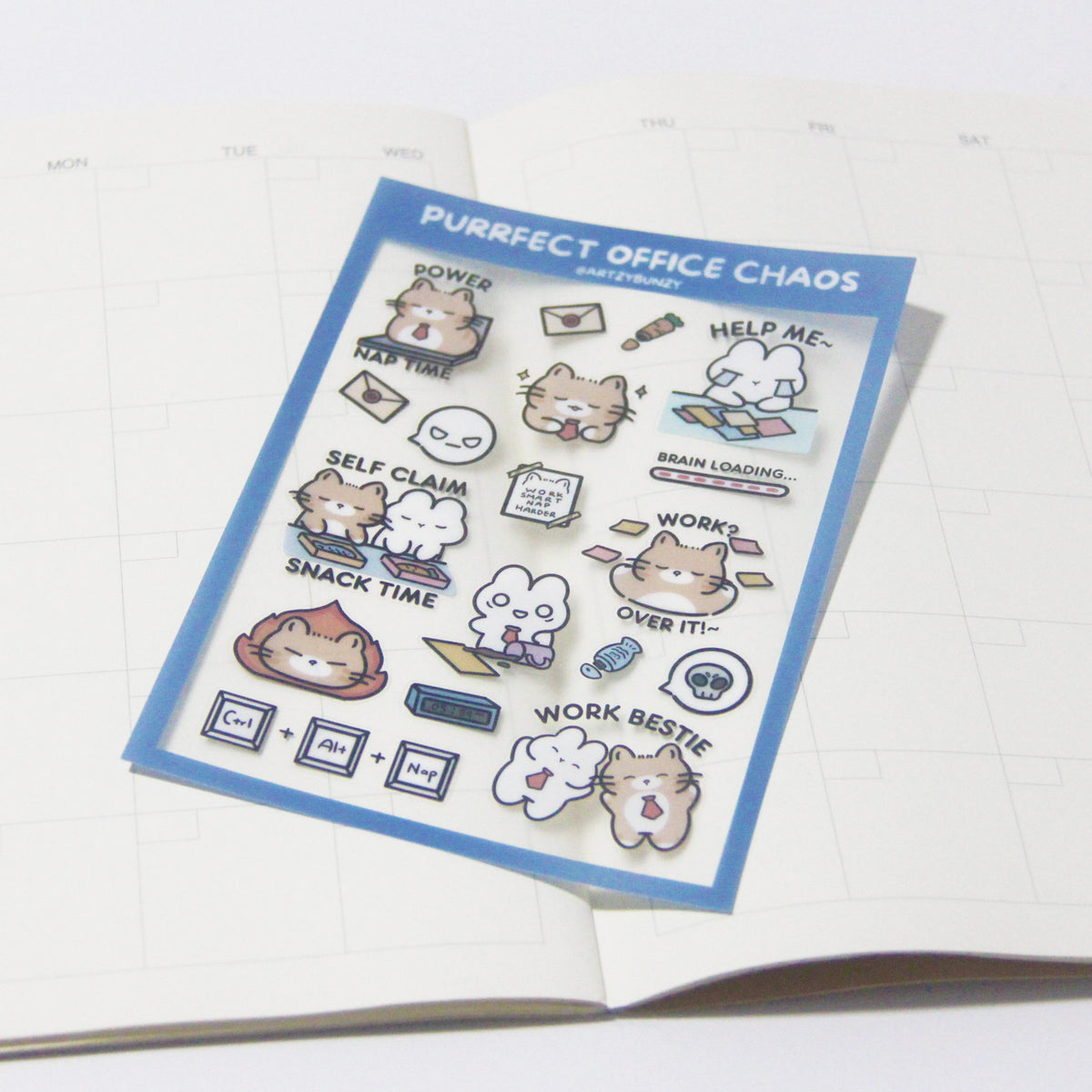 Purrfect Office Chaos | Clear Glossy