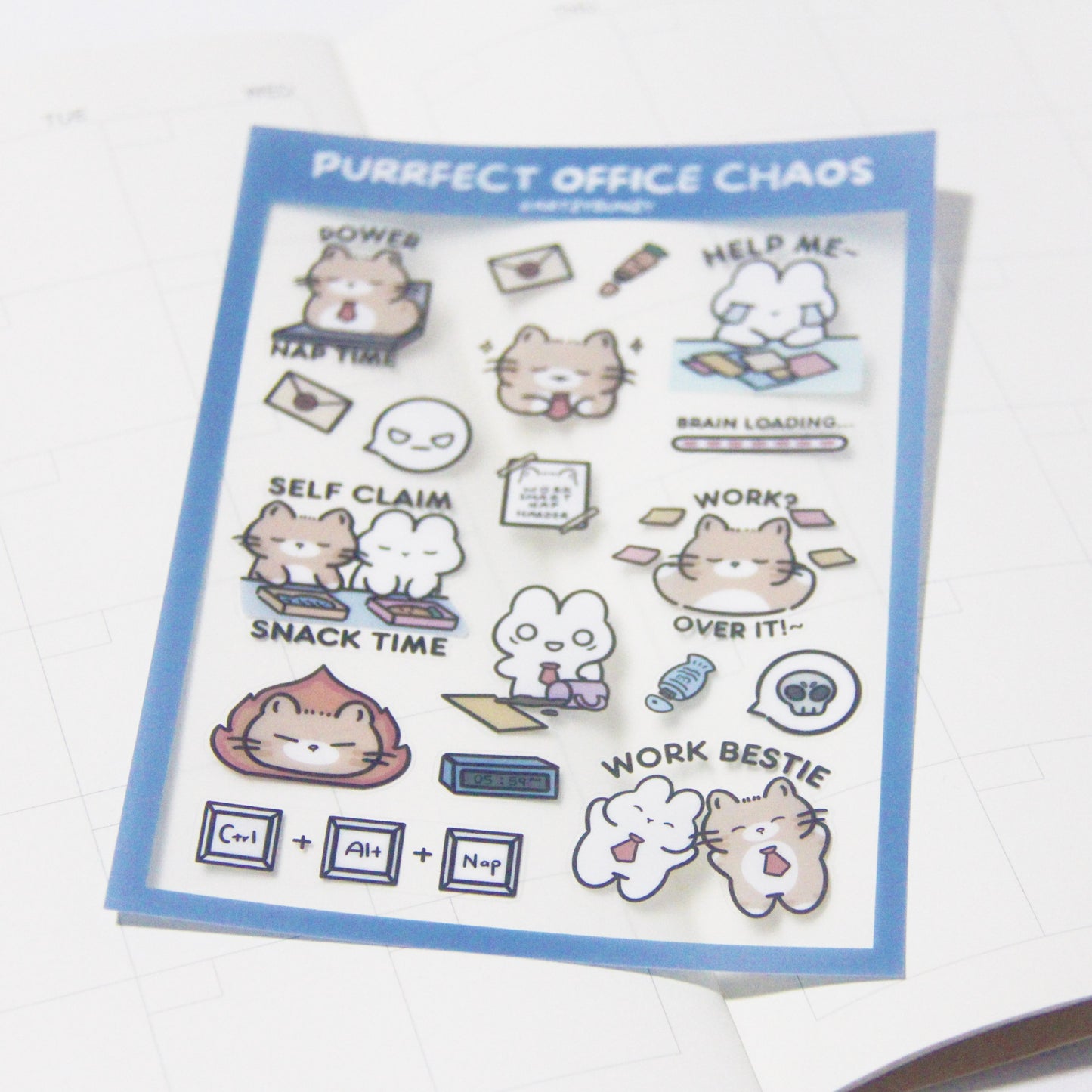 Purrfect Office Chaos | Clear Glossy