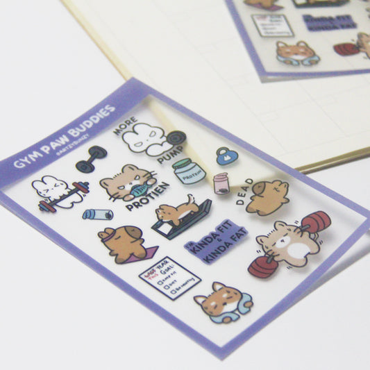 Gym Paw Buddies | Clear Glossy