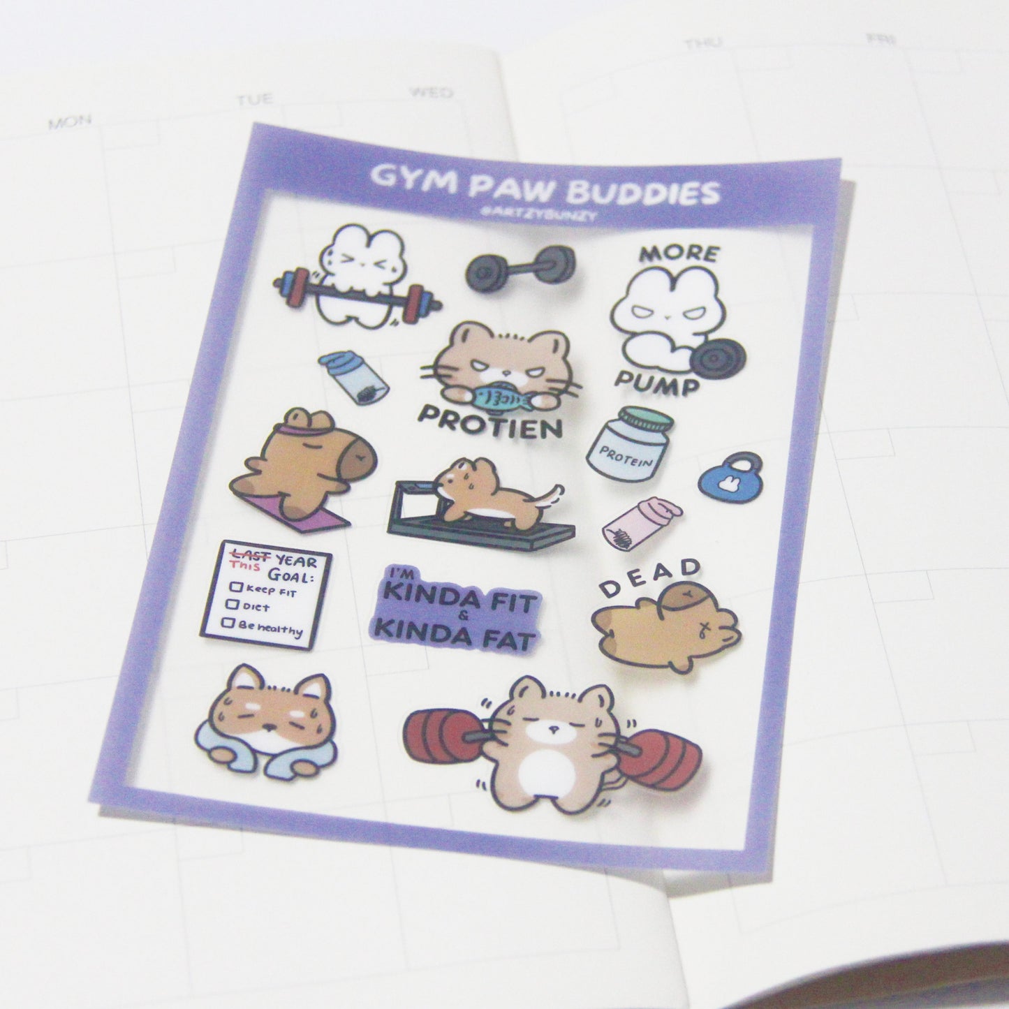 Gym Paw Buddies | Clear Glossy