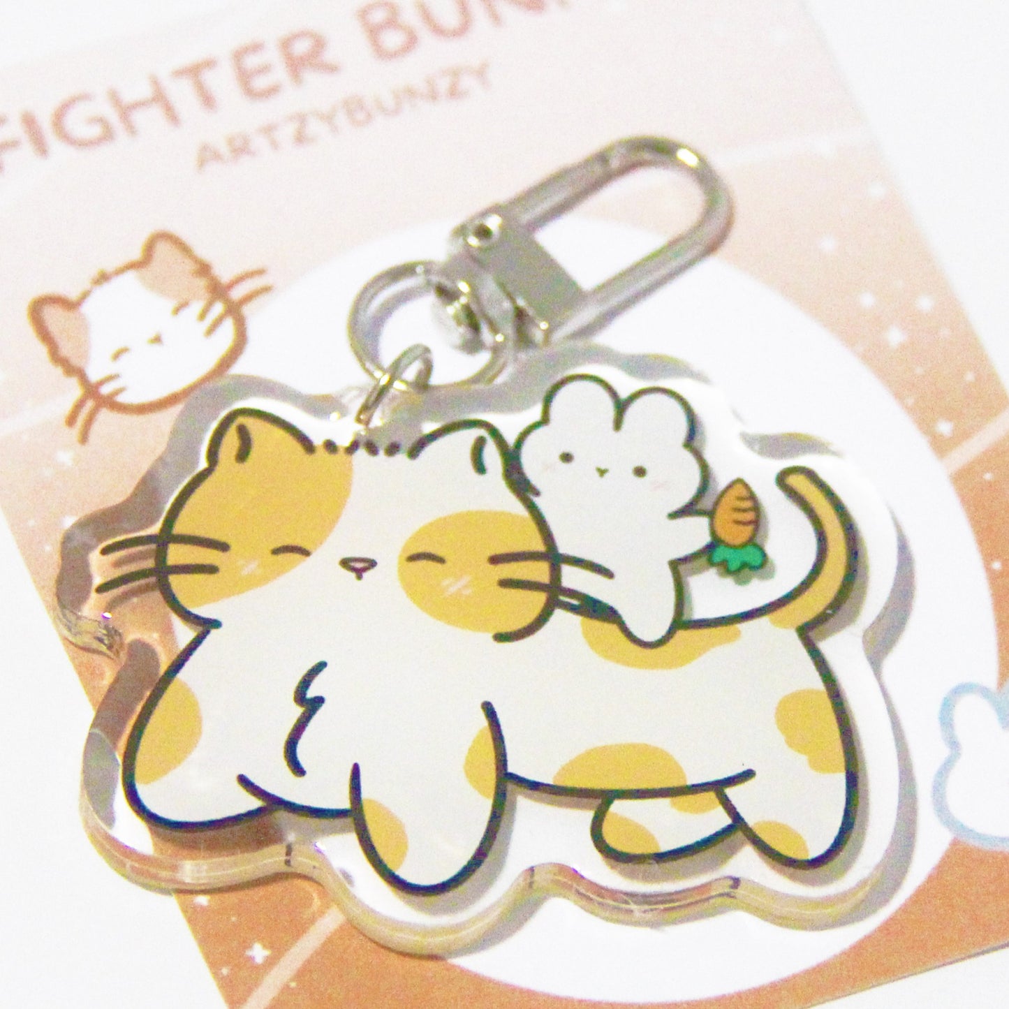 Fighter Bunni | Acrylic Epoxy Keychain