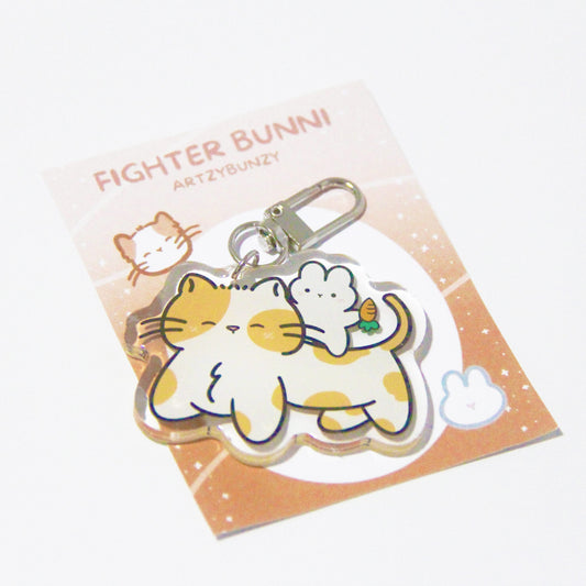 Fighter Bunni | Acrylic Epoxy Keychain