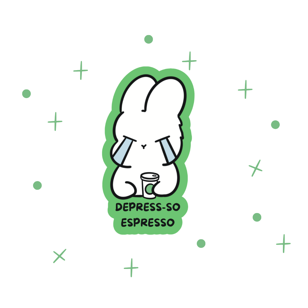 Vinyl Sticker - Depress-so Espresso