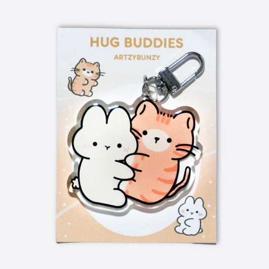 Hug Bunni | Acrylic Epoxy Keychain