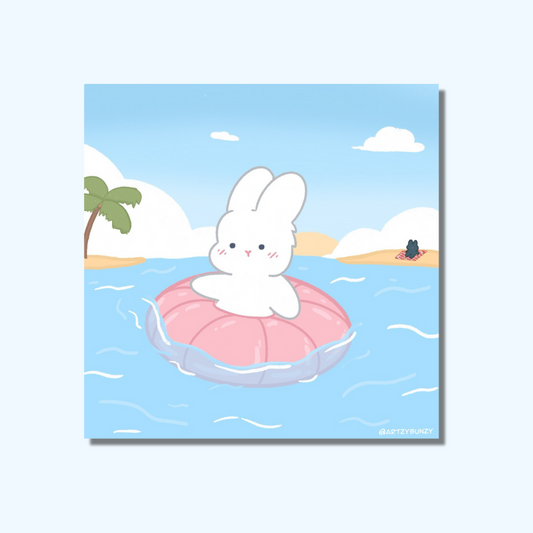 Art Print - bunny at the beach