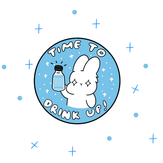 Vinyl sticker - Drink up! Bunny