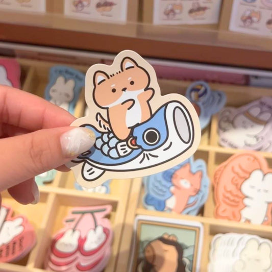 DouDou w. Fishy | WoofVille  | Stickers