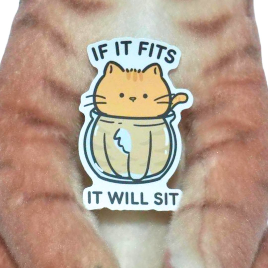 If it fits it will sit | Sticker
