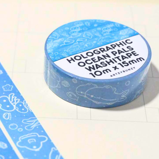 Holographic Ocean Pals Washi Tape| 10mm x 15mm