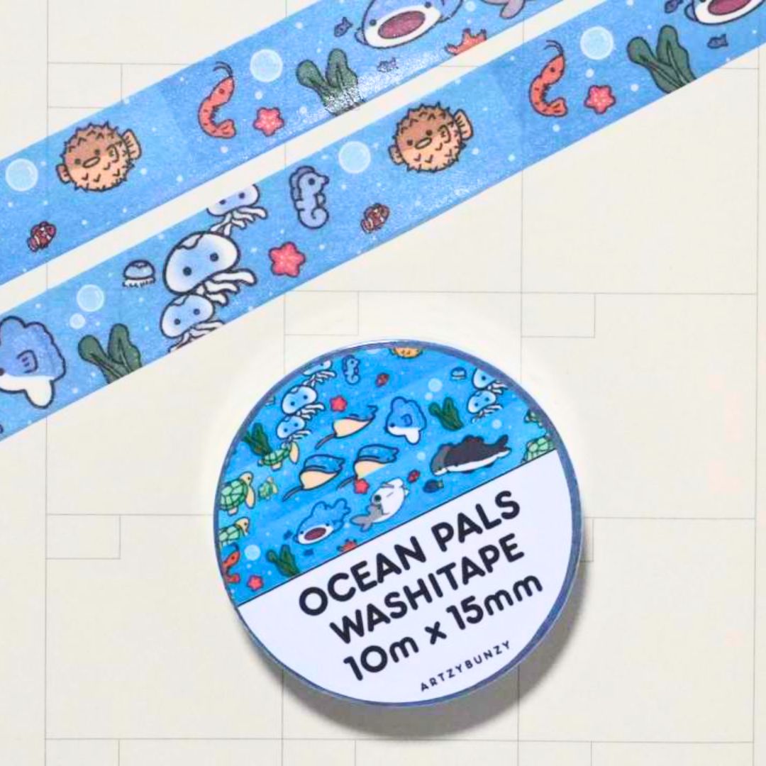 Ocean Pals Washi Tape| 10mm x 15mm