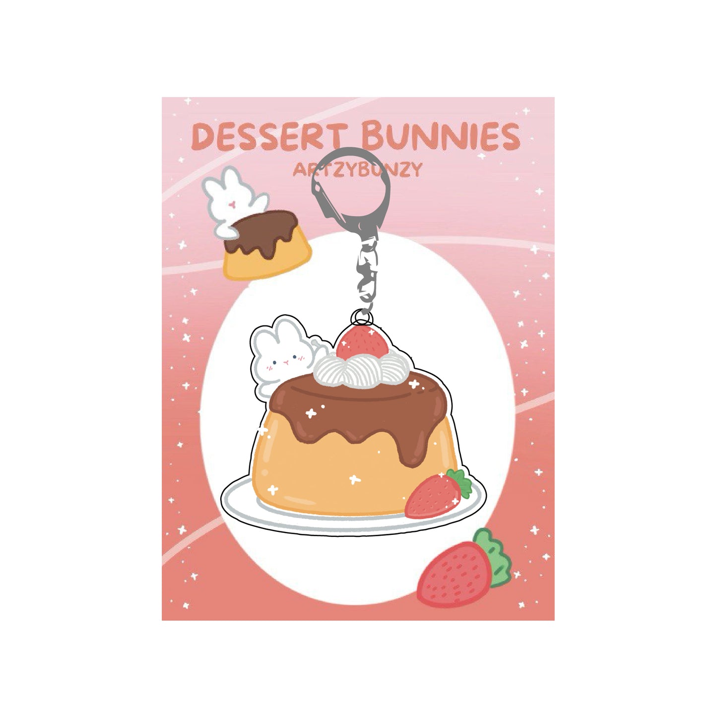 Keychain - Pudding Bunny