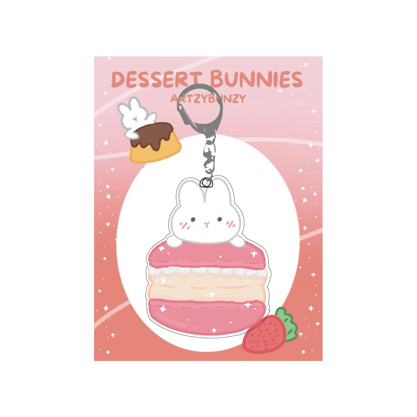 Keychain - Macaroon Bunny