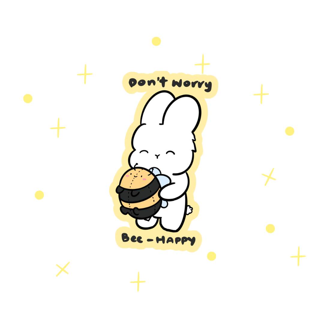 Vinyl Sticker -Bee Happy