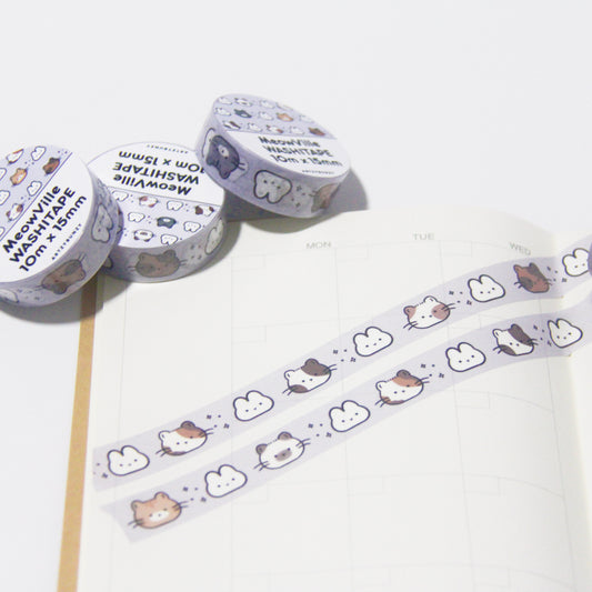 MeowVille Washi Tape | 10mm X 15mm