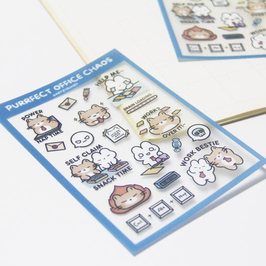 Purrfect Office Chaos | Clear Glossy
