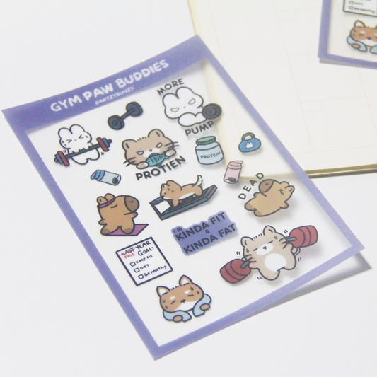 Gym Paw Buddies | Clear Glossy