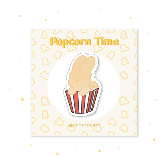 Acrylic Pin - Popcorn Bunni